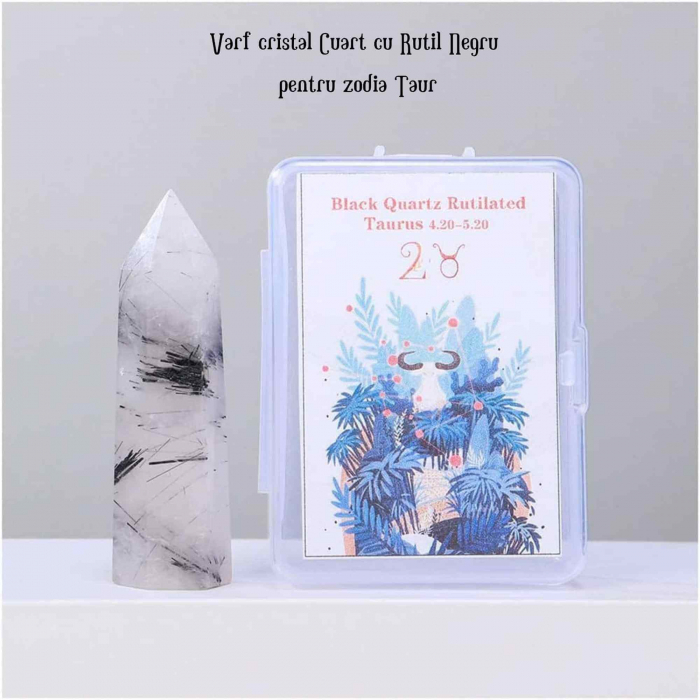 Varf de Cristal 6 cm pentru cele 12 zodii - Pietre semipretioase specifice zodiei - Un cadou deosebit [4]