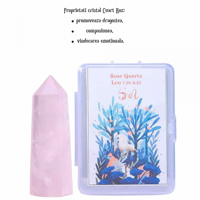 Varf de Cristal 6 cm pentru cele 12 zodii - Pietre semipretioase specifice zodiei - Un cadou deosebit [3]