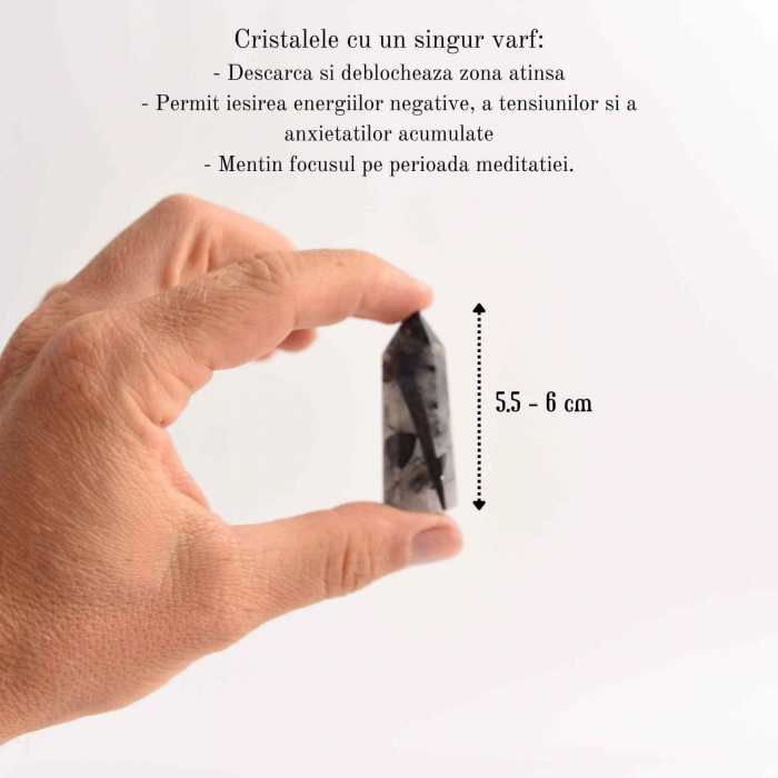 Varf de Cristal 6 cm pentru cele 12 zodii - Pietre semipretioase specifice zodiei - Un cadou deosebit [2]