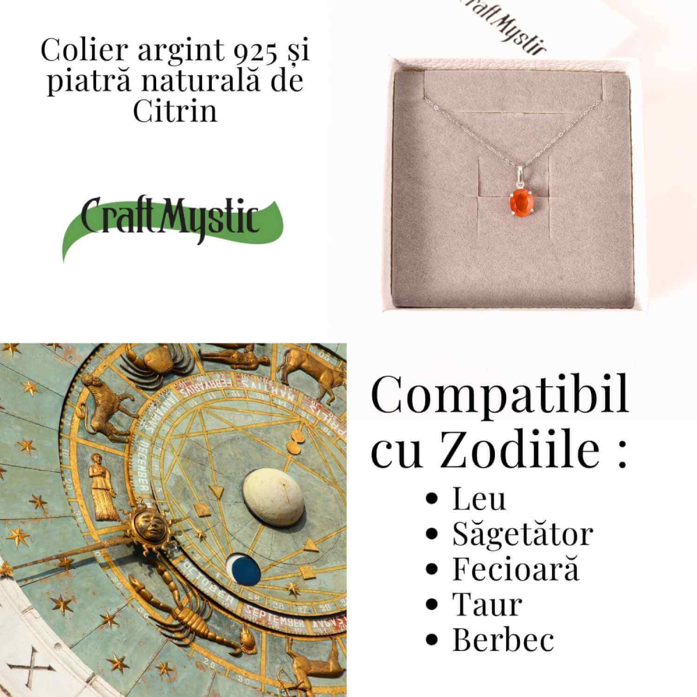 Colier Argint 925 cu Carneol Oval fatetat– Energie, Curaj si Vitalitate [5]