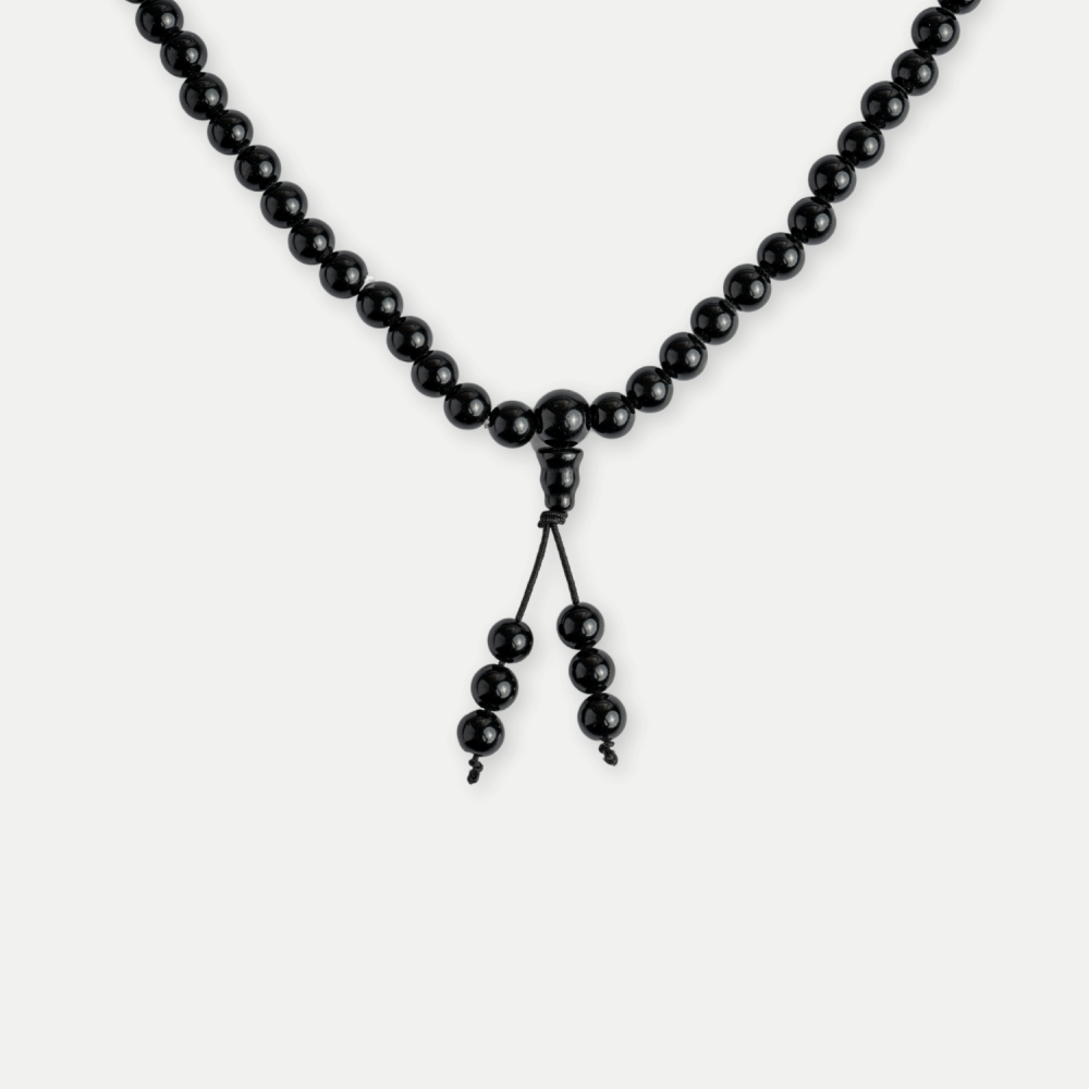 Protectie si Claritate – Colier cu Obsidian si Ciucure Boho [6]