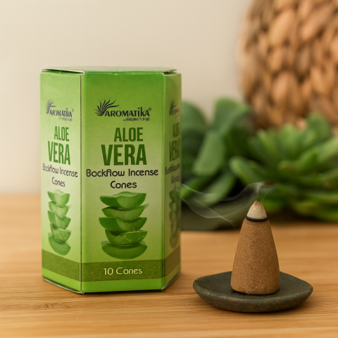 10 Conuri Aromatika Backflow Incense – Aloe Vera [2]
