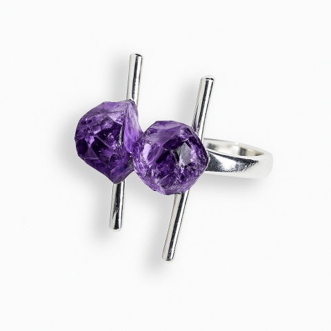 Claritate Mentala si Focus - Accesoriu cu sens – Inel cu ametist pentru focus si pace