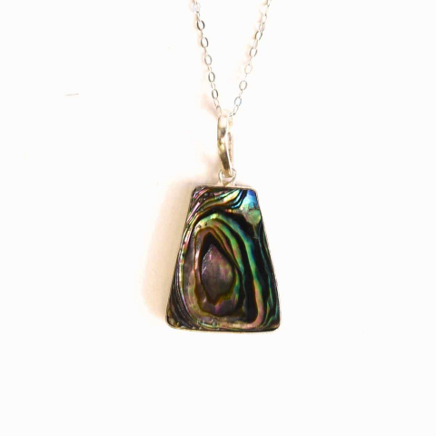 Sanatate - Echilibru si Stralucire Naturala – Colier Rotund cu Scoica Abalone si Argint 925
