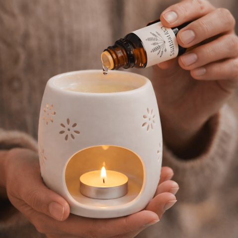 Suport Aromaterapie din Ceramica cu Inger – Lumina Calda si Armonie [2]