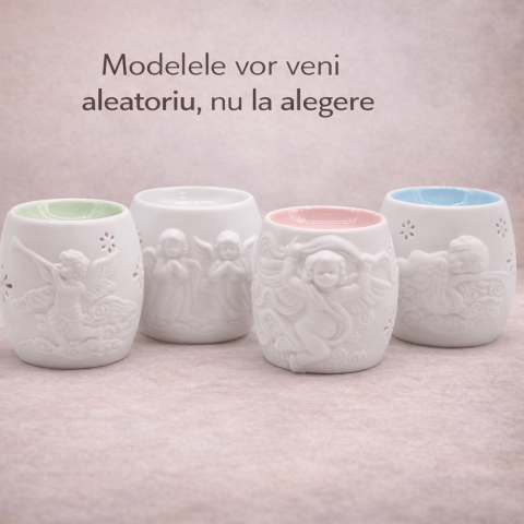 Suport Aromaterapie din Ceramica cu Inger – Lumina Calda si Armonie [6]