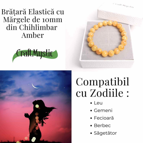 Bratara 10mm Chihlimbar Galben – Energie pozitiva si protectie naturala [3]