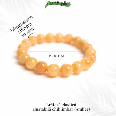 Bratara 10mm Chihlimbar Galben – Energie pozitiva si protectie naturala [6]