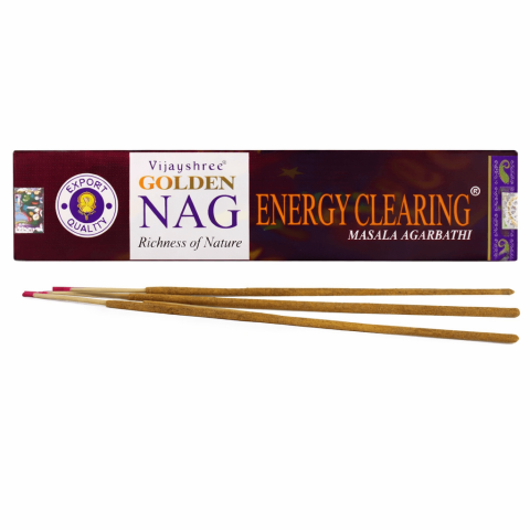 Instrumente și Accesorii Spirituale - Betisoare Parfumate Energy Clearing Golden Nag – Ritual de Curatare Energetica si Protectie