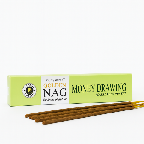 Aromaterapie - Betisoare Parfumate Golden Nag Money Drawing – Aroma de Prosperitate, Claritate si Energie Pozitiva
