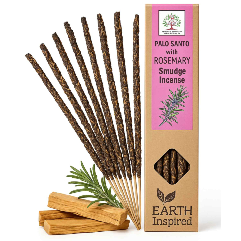 Aromaterapie - Betisoare parfumate Smudge Earth Inspired – Rozmarin si Palo Santo - Curatare energetica, aromaterapie