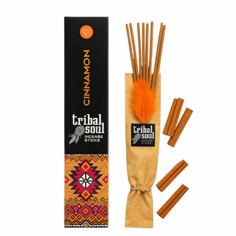 Palo Santo, Salvie și Bețișoare - Betisoare Parfumate Tribal Soul Incense – Cinnamon (Scortisoara)