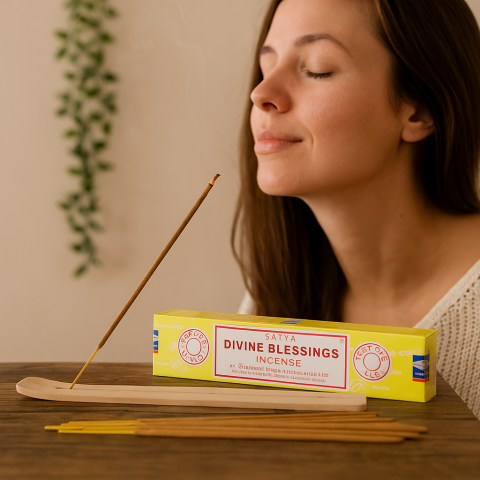 Betisoare parfumate Satya Divine Blessing – aroma sacra pentru meditatie si relaxare [1]