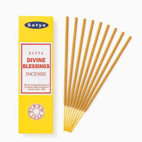 Aromaterapie - Betisoare parfumate Satya Divine Blessing – aroma sacra pentru meditatie si relaxare