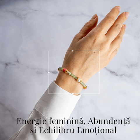 Prosperitate si Feminitate – Bratara cu Cristale de Peridot si Perla [1]