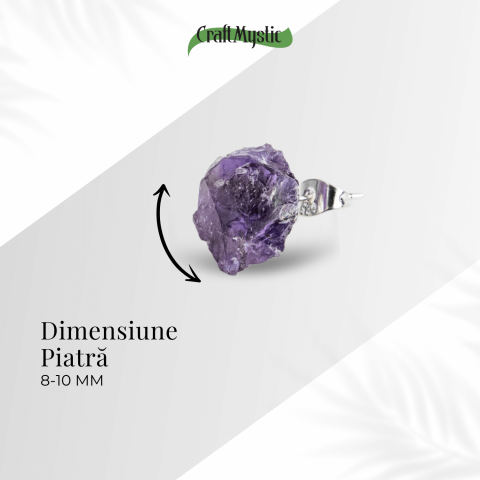 Bijuterie pentru Liniste Interioara – Cercei cu Cristal Ametist [3]