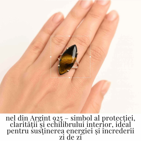 Inel Argint 925 cu Ochi de Tigru – Protectie si Claritate Mentala Zilnica [1]