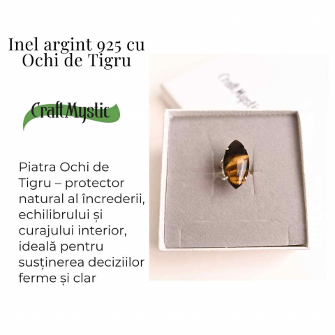 Inel Argint 925 cu Ochi de Tigru – Protectie si Claritate Mentala Zilnica [2]