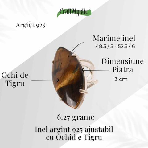 Inel Argint 925 cu Ochi de Tigru – Protectie si Claritate Mentala Zilnica [3]