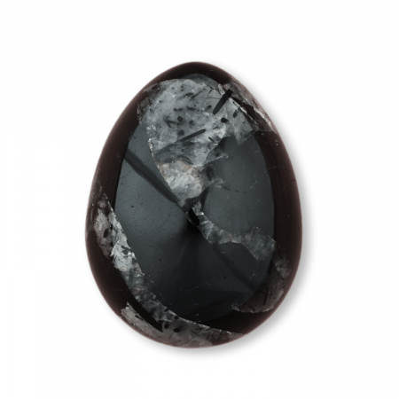 Ou Handmade de 50mm din Piatra Naturala de Turmalina Neagra Ou Handmade de 50mm din Piatra Naturala de Turmalina Neagra