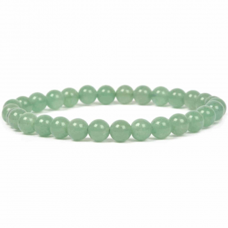 Cristale pe beneficii - Bratara Elastica cu Margele 6mm din Aventurin Verde Semipretios Natural