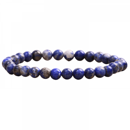 Bratara Elastica cu Margele Naturale de 6mm din Lapis Lazuli