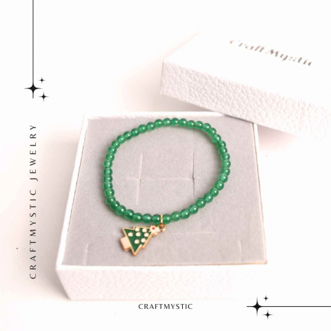 Bratara Agat Verde Pandantiv Bradut – Echilibru si Frumusete Naturala [5]