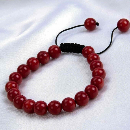 Bratara Ajustabila cu Margele de 8mm din Carneol Rosu Inchis, Circumferinta 19-24 cm - Accesoriu Energetic si Cadou Ideal [5]