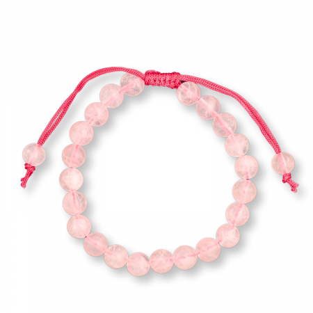 Cristale pentru zodii - Bratara Simpla Reglabila din Cuart Roz Natural – Armonie Pura