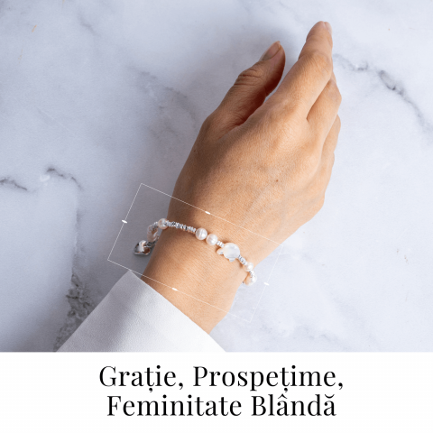 Feminina, fina si cu noroc – Bratara cu perle si pisicuta din scoica [1]