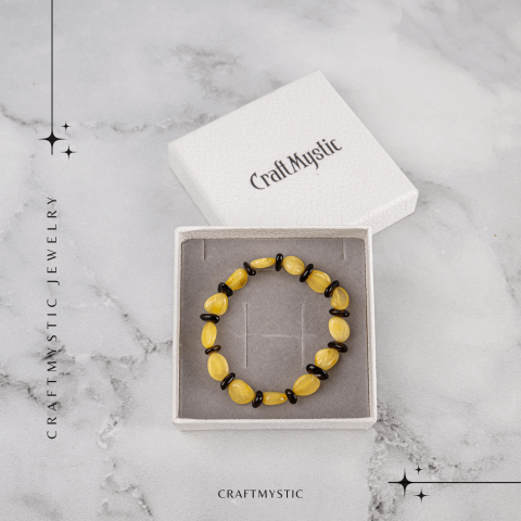 Bratara Chihlimbar Galben si Maro-Rosiatic – Stralucire Naturala si Protectie Solara [6]