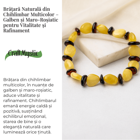 Bratara Chihlimbar Galben si Maro-Rosiatic – Stralucire Naturala si Protectie Solara [2]