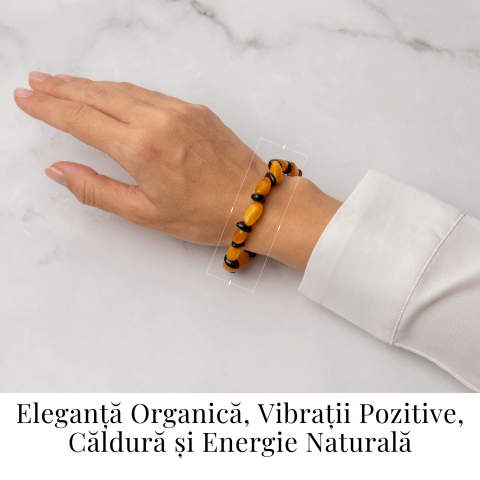 Bratara Chihlimbar Galben si Maro-Rosiatic – Armonie Naturala, Protectie si Caldura Solara [1]