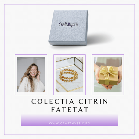 Bratara Elastica Radianta cu Citrin Fatetat de 8mm - Luminozitate si Abundenta [5]