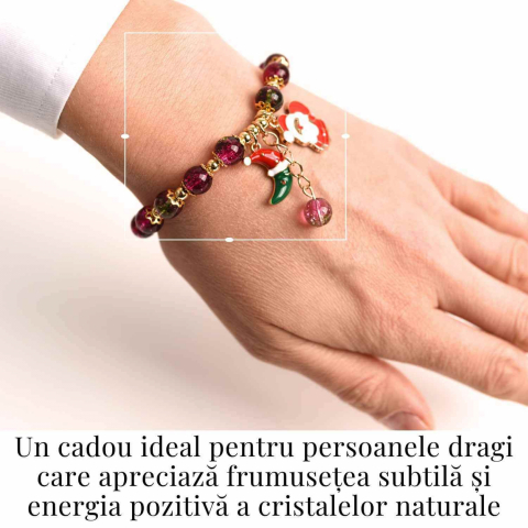 Bratara naturala turmalina multicolora 6mm - echilibru si energie pozitiva [1]