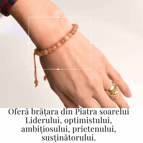 Bratara cu piatra soarelui 6mm ajustabila – Incredere si Energie [1]