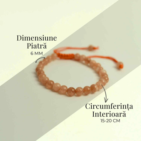Bratara cu piatra soarelui 6mm ajustabila – Incredere si Energie [4]