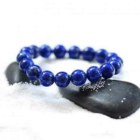 Bratara din pietre semipretioase 8mm Lapis Lazuli lucrata manual - Bratara stretch cu margele [1]