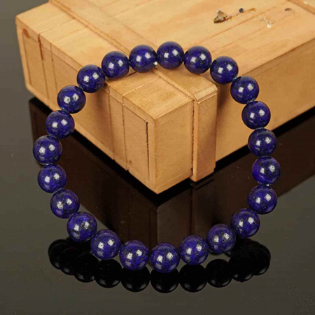 Bratara din pietre semipretioase 8mm Lapis Lazuli lucrata manual - Bratara stretch cu margele [5]