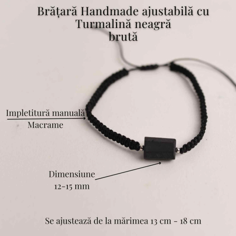Bratara macrame cu turmalina neagra pentru protectie energetica [5]