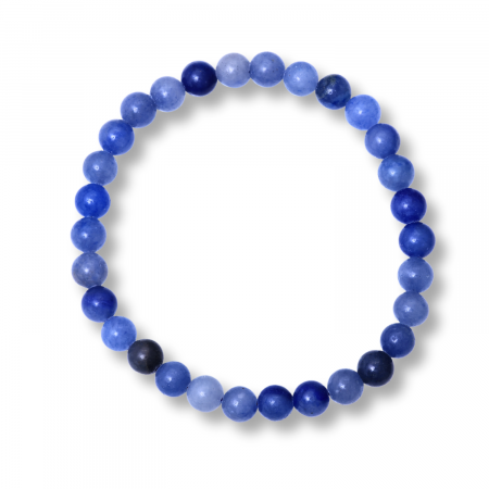 Bratara Elastica cu Margele 6mm Aventurin albastru pentru Claritate Mentala si Focus [9]