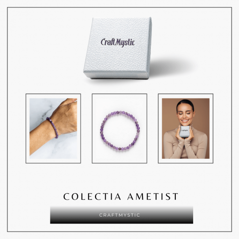 Bratara Elastica din Ametist 5mm – Claritate Mentala si Echilibru Emoțional [7]