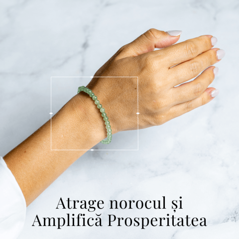 Bratara Elastica din Aventurin Verde 5mm – Noroc si Abundenta [1]