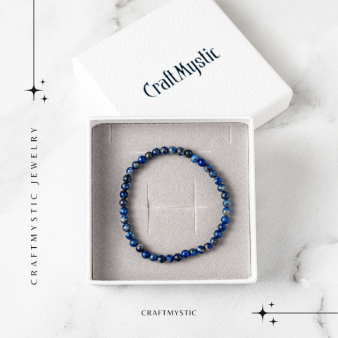 Bratara Elastica Lapis Lazuli 5 mm – Claritate si Creativitate [6]