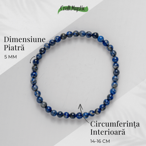 Bratara Elastica Lapis Lazuli 5 mm – Claritate si Creativitate [5]