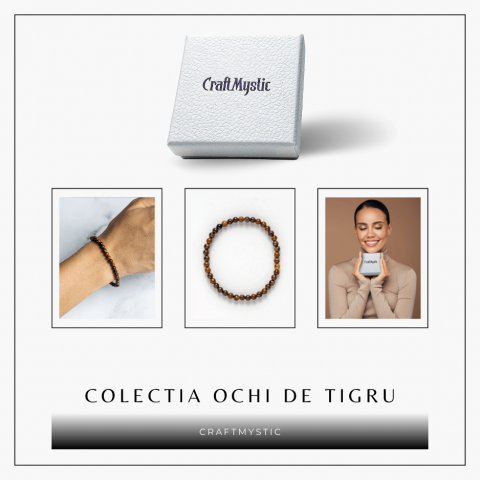 Bratara Elastica cu Margele 4 mm din Ochi de Tigru – Protectie si incredere [6]
