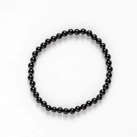 Bratara Elastica cu Margele 4mm din Turmalina Neagra – Protectie Energetica si impamantare [5]