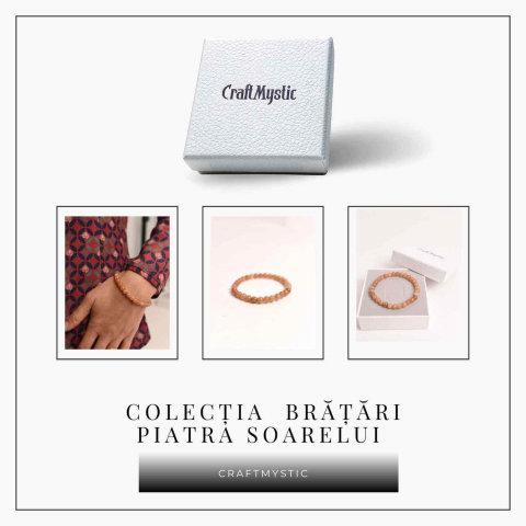 Bratara elastica cu piatra soarelui 6mm – Energie si optimism [5]