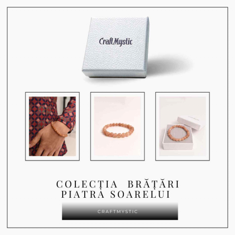 Bratara elastica cu piatra soarelui 8mm – Incredere si abundenta [6]
