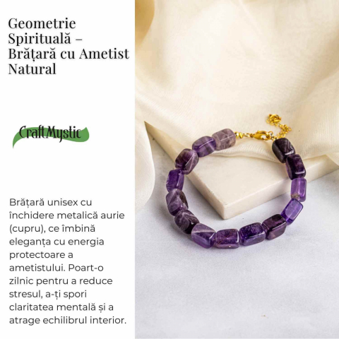 Geometrie Spirituala – Bratara cu Ametist Natural [2]